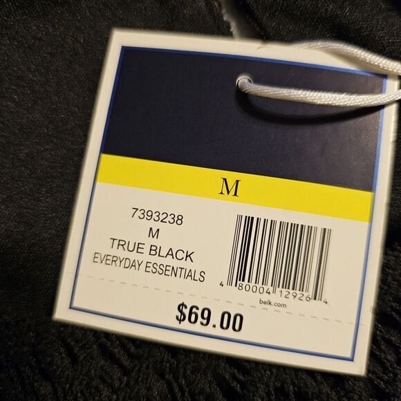 Kaari Blue Tunic Top Blouse Womens Medium Black Floral Lace Career Workwear - Picture 10 of 14